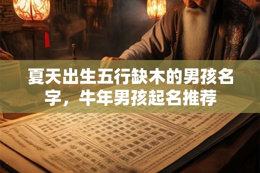 夏天出生五行缺木的男孩名字，牛年男孩起名推荐