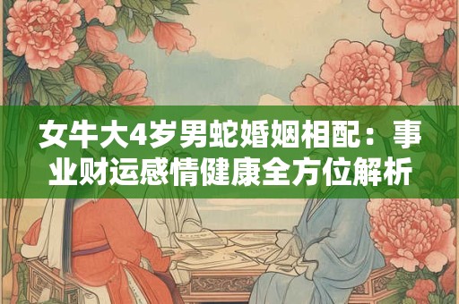 女牛大4岁男蛇婚姻相配：事业财运感情健康全方位解析