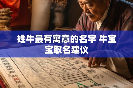 姓牛最有寓意的名字 牛宝宝取名建议