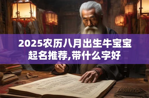 2025农历八月出生牛宝宝起名推荐,带什么字好