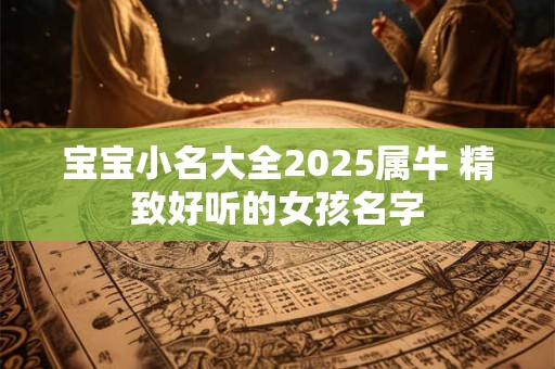宝宝小名大全2025属牛 精致好听的女孩名字
