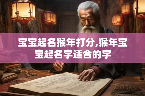宝宝起名猴年打分,猴年宝宝起名字适合的字