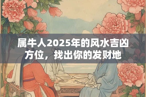 属牛人2025年的风水吉凶方位，找出你的发财地