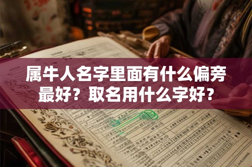 属牛人名字里面有什么偏旁最好？取名用什么字好？
