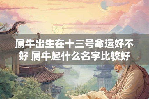 属牛出生在十三号命运好不好 属牛起什么名字比较好