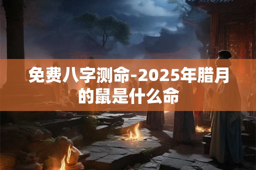 详细阅读:免费八字测命-2025年腊月的鼠是什么命 免费八字测命-2025年腊月的鼠是什么命