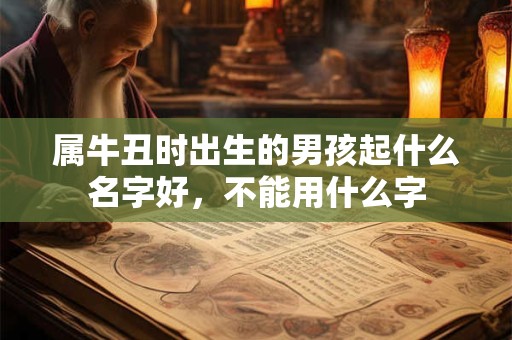 属牛丑时出生的男孩起什么名字好，不能用什么字
