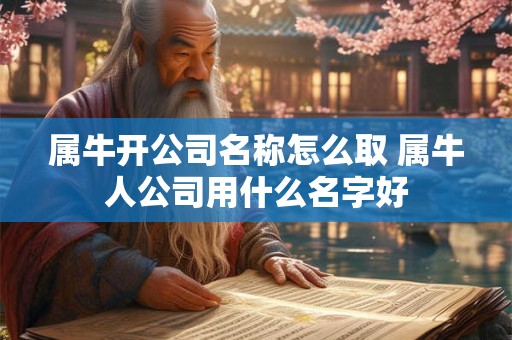 属牛开公司名称怎么取 属牛人公司用什么名字好