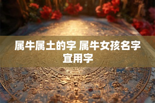 属牛属土的字 属牛女孩名字宜用字