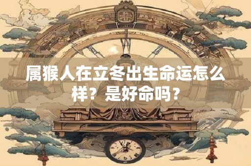 属猴人在立冬出生命运怎么样？是好命吗？