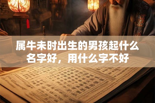 属牛未时出生的男孩起什么名字好，用什么字不好