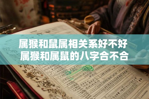 属猴和鼠属相关系好不好 属猴和属鼠的八字合不合