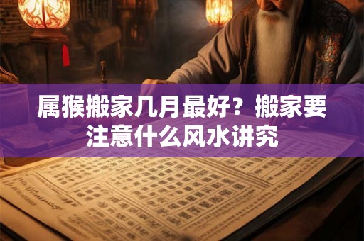 属猴搬家几月最好？搬家要注意什么风水讲究