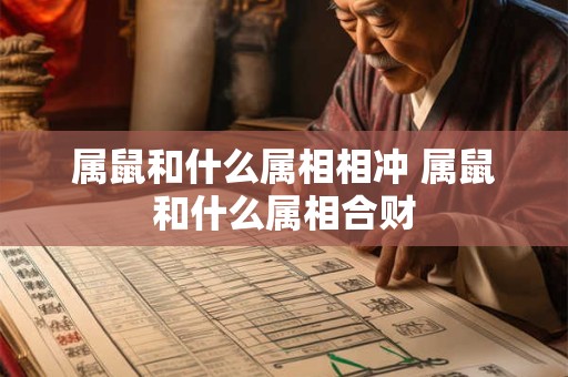 属鼠和什么属相相冲 属鼠和什么属相合财