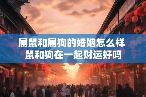 属鼠和属狗的婚姻怎么样 鼠和狗在一起财运好吗