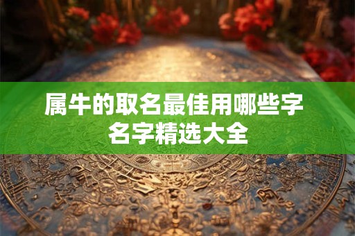 属牛的取名最佳用哪些字 名字精选大全