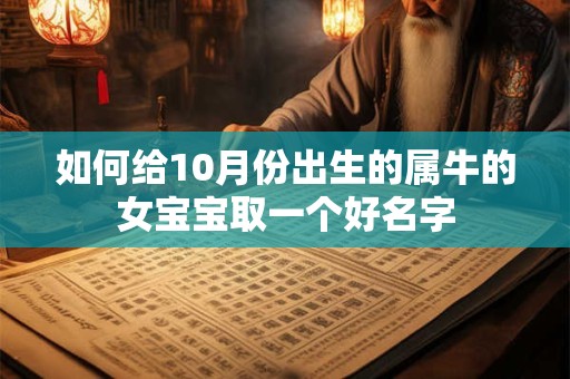 如何给10月份出生的属牛的女宝宝取一个好名字