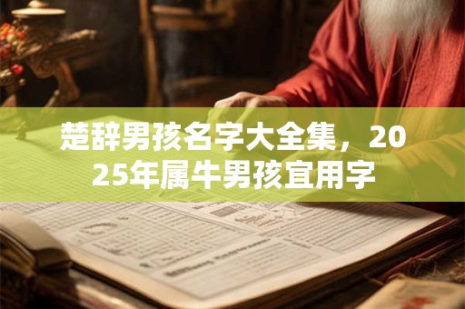 楚辞男孩名字大全集，2025年属牛男孩宜用字