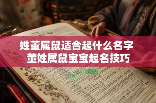 姓董属鼠适合起什么名字 董姓属鼠宝宝起名技巧