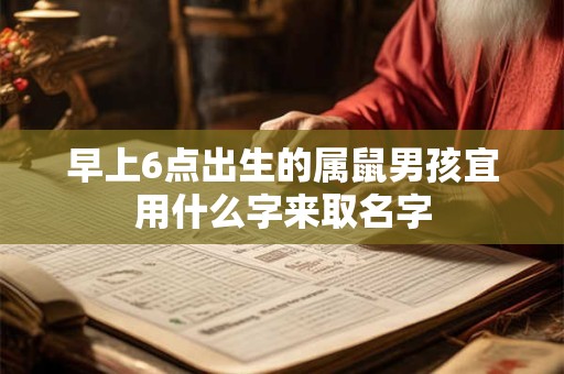 早上6点出生的属鼠男孩宜用什么字来取名字