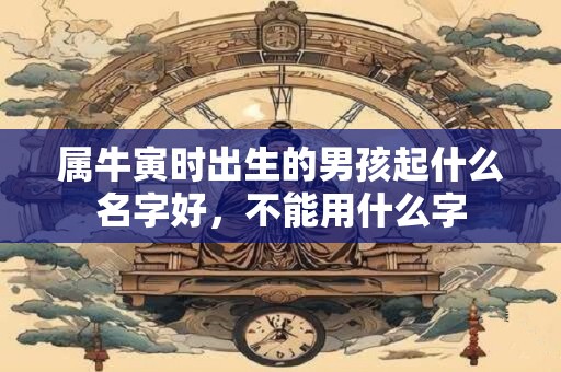 属牛寅时出生的男孩起什么名字好，不能用什么字