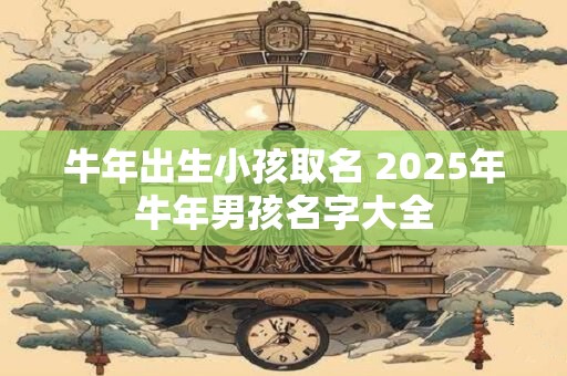 牛年出生小孩取名 2025年牛年男孩名字大全