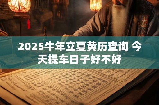 2026牛年立夏黄历查询 今天提车日子好不好