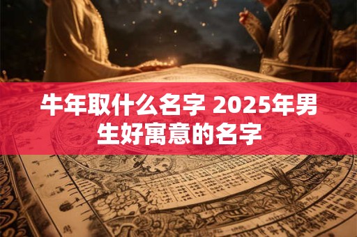 牛年取什么名字 2025年男生好寓意的名字
