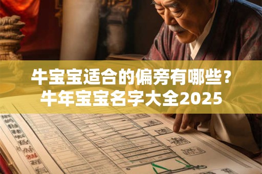 牛宝宝适合的偏旁有哪些？牛年宝宝名字大全2025