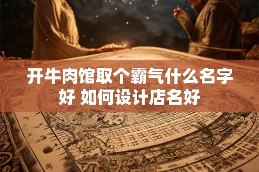 开牛肉馆取个霸气什么名字好 如何设计店名好