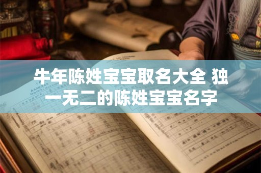 牛年陈姓宝宝取名大全 独一无二的陈姓宝宝名字