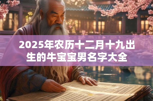 2025年农历十二月十九出生的牛宝宝男名字大全