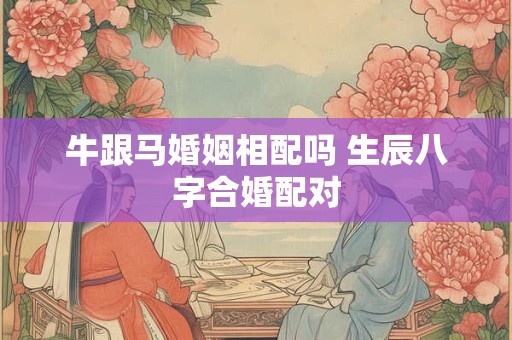 牛跟马婚姻相配吗 生辰八字合婚配对