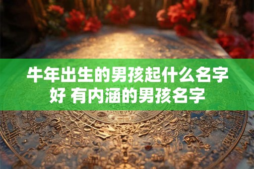 牛年出生的男孩起什么名字好 有内涵的男孩名字