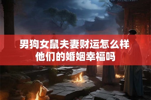 男狗女鼠夫妻财运怎么样 他们的婚姻幸福吗