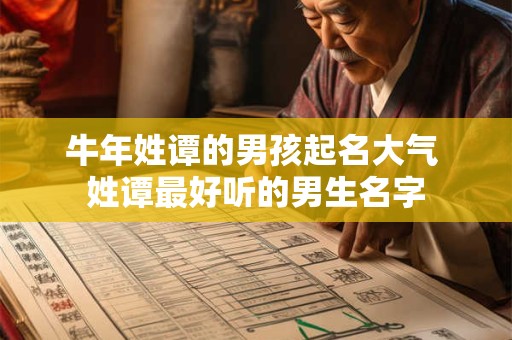 牛年姓谭的男孩起名大气 姓谭最好听的男生名字