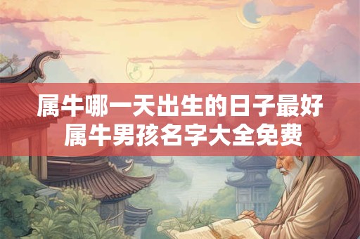 属牛哪一天出生的日子最好 属牛男孩名字大全免费
