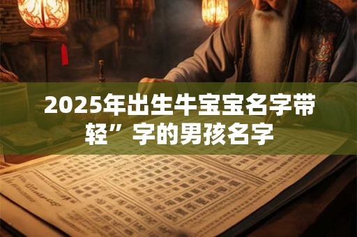 2025年出生牛宝宝名字带轻”字的男孩名字