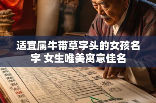 适宜属牛带草字头的女孩名字 女生唯美寓意佳名
