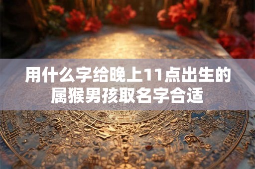 用什么字给晚上11点出生的属猴男孩取名字合适