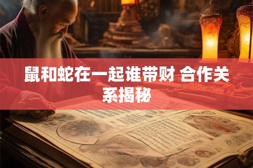 鼠和蛇在一起谁带财 合作关系揭秘