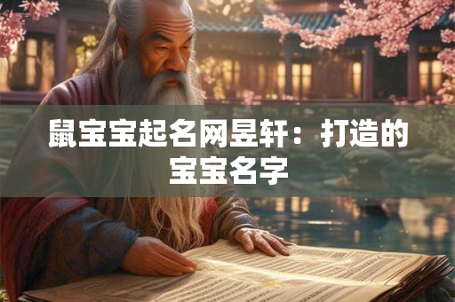 鼠宝宝起名网昱轩：打造的宝宝名字