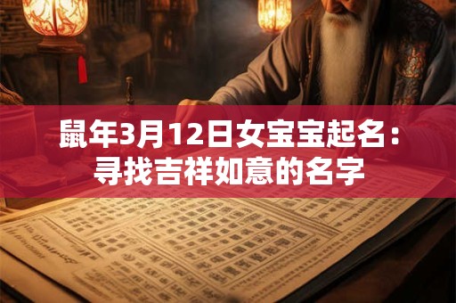 鼠年3月12日女宝宝起名：寻找吉祥如意的名字