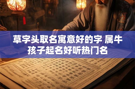 草字头取名寓意好的字 属牛孩子起名好听热门名