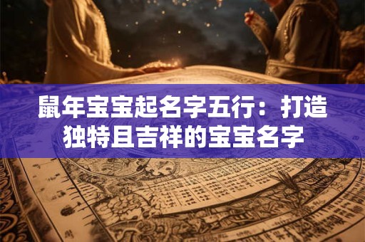 鼠年宝宝起名字五行：打造独特且吉祥的宝宝名字