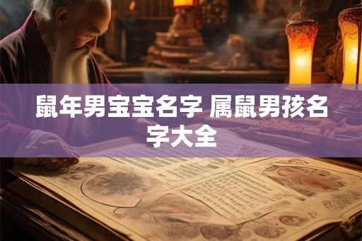 鼠年男宝宝名字 属鼠男孩名字大全