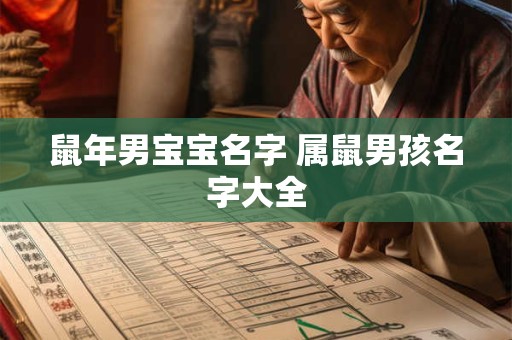 鼠年男宝宝名字 属鼠男孩名字大全
