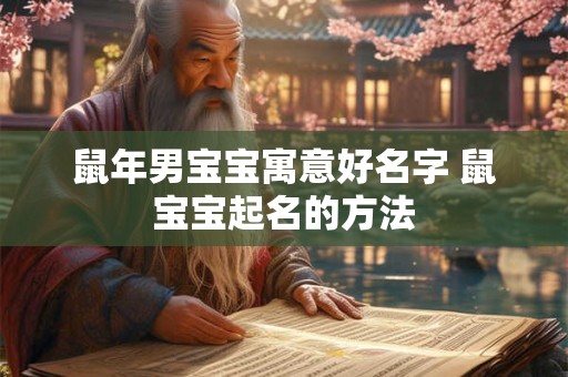 鼠年男宝宝寓意好名字 鼠宝宝起名的方法