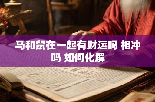 马和鼠在一起有财运吗 相冲吗 如何化解