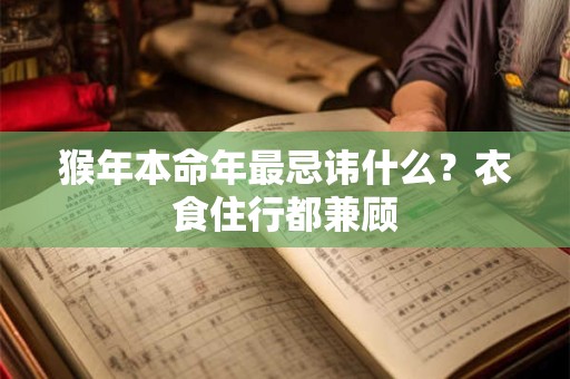 猴年本命年最忌讳什么？衣食住行都兼顾
